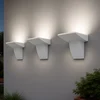 Image de Etc-shop - Applique, Lampe D'Extérieur Applique, Lampe D'Extérieur, Mur De Maison, Lampe De Cave, Anti-éclaboussures, Blanc, 2x Led 2,5w 180lm 3000k, Lxhxp 24x17,5x14cm, Lot De 3
