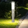 Image de Prises D'Éclairage Extérieur Lampadaire De Jardin Détecteur De Mouvement En Acier Inoxydable Dans Un Ensemble Comprenant Des Ampoules Led