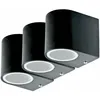 Image de Lot De 3 Downlights Éclairage Mural Extérieur Spots De Jardin Lampes De Façade Alu Spot Noir Ip44