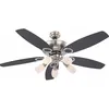 Image de Etc-shop - Ventilateur De Plafond Led Avec Tirette 3 Vitesses Rotation Droite-gauche 130 Cm Pales Réversibles