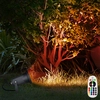 Image de Lampe Enfichable D'Extérieur Orientable Lumière Extérieure Piquet Jardin Lampe Enfichable Terrasse Extérieure, Télécommande Dimmable, Noir, 1x Led Rgb 3,5w 290lm Blanc Chaud, Dxh 9,5x33,5 Cm