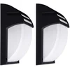 Image de Lot De 2 Luminaires Extérieurs Appliques Façade Noir Spots De Jardin Alu Éclairage Terrasse