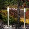 Image de Lot De 2 Lampes Led Sur Pied Éclairage De Chemin De Jardin Patios Éclairage Extérieur En Acier Inoxydable