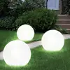 Image de Etc-shop   Set De 3 Lampes Solaires Led   Boules De Jardin 20 Cm   Ip44, Blanc Chaud, Durée D'Éclairage 6-8h   Piquet De Terre Inclus