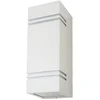 Image de Applique D'Extérieur Façades Blanches Alu Up Down Lampe De Jardin Balcon Dans Un Ensemble Comprenant Des Ampoules Led