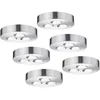 Image de Etc-shop - Lot De 6 Spots Encastrables Pour Meuble À Led Salle De Travail Armoire Construction Plafonniers Aluminium Brossé
