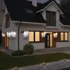 Image de Lot De 6 Appliques Murales Led Alu Lanternes Style Campagnard Éclairage Extérieur Lampes De Jardin Blanches Dans Un Ensemble Comprenant Des Ampoules Led