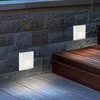 Image de Applique Murale D'Extérieur, Lampe D'Escalier, Lampe De Marche Led Blanche, Lampe De Terrasse, Plastique, 2w 60lm Blanc Chaud, Lxh 12,4x12,4 Cm, Lot De 2