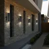 Image de 4x Up Down Appliques Extérieures Façades Jardin Patios Éclairage Luminaires Ip 44 Noir Veranda Chemin De Cour