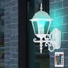 Image de Lanterne Murale Extérieure Télécommande Façade Lampe Alu Dimmable Dans Un Ensemble Comprenant Des Lampes Led Rgb