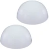 Image de Lampe Solaire Hémisphère Boule Lumineuse Solaire Extérieur Décoration Jardin Hémisphère, Blanc, Ampoules Led, D 20 Cm, Lot De 2