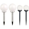 Image de Ensemble De 4 Lampes Solaires Extérieures À Led Éclairage De Jardin Boule Lampes Projecteurs De Lumière De Chemin De Patio