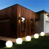 Image de Ensemble De 5 Lampes Solaires D'Extérieur À Led Enfichables Balle Propriété Piquets De Sol Blanc