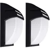 Image de Lot De 2 Lampes D'Extérieur Led Rgb Spots Muraux Alu Façades De Jardin Noir Lampes Télécommande Dimmable