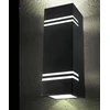 Image de Up Down Applique En Acier Inoxydable Extérieur Projecteurs De Façade Éclairage De Cour Lampe De Jardin Noir