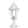 Image de Lampe Sur Pied D'Extérieur Lanterne D'Allée De Jardin Blanche Alu Lumière De Base De Balcon Dans Un Ensemble Comprenant Des Ampoules Led