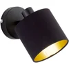 Image de Applique Murale Dimmable Noir Or Télécommande Lampe Spot Mobile En Kit Avec Ampoules Led Rgb Incluses
