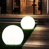 Image de Etc-shop   Lot De 2 Lampes Solaires Led   Éclairage Extérieur Ip44   Autonomie 8h   Dôme En Verre Synthétique Blanc   Diamètre 20cm, Hauteur 62cm