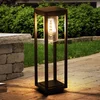 Image de Lampadaire Alu Éclairage Extérieur Lampadaire De Jardin Filament Lanterne Dans Un Ensemble Comprenant Des Ampoules Led