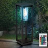 Image de Lampadaire Extérieur Dimmable Balcon De Jardin Lanterne Alu Télécommande Dans Un Ensemble Comprenant Des Ampoules Led Rvb