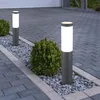 Image de Lot De 2 Lampadaires D'Extérieur Led Sur Pied D'Allée De Jardin Éclairage De Terrasse En Inox Anthracite