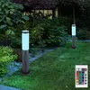 Image de Lot De 2 Lampadaires D'Extérieur Led Rgb Dimmable Jardin Terrasse Remote Control Lampadaire Inox