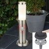 Image de Lampe De Jardin Avec Détecteur De Mouvement, Lampadaire Extérieur, Lampadaire, Détecteur De Mouvement, Éclairage De Chemin, Sol Extérieur, Avec Piquet, Acier Inoxydable, 1xe27, Dxh 12,7x 45 Cm
