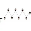 Image de Lampe Solaire Lampe D'Extérieur Lampe De Jardin Lanternes Guirlandes Lumineuses Terrasse, Ip44 Anti-éclaboussures Métal Noir Rouille Batterie Rechargeable, X8 Led Blanc Chaud, Hxlxp 11x430x8 Cm