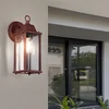 Image de Spot Mural, Éclairage Extérieur, Porte D'Entrée, Éclairage De Façade, Couleur Rouille Applique Murale Down Pour Votre Terrasse, Éclaire Vers Le Bas, Aluminium Moulé Sous Pression, 1x E27, Lxh 11x29 Cm