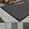 Image de Tapis d'extérieur avec bordure en plastique résistant aux intempéries & antidérapant Lucca 70x130 cm