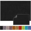 Image de Tapis De Porte Paillasson D'Entrée Rhine Noir 60 X 90 Cm