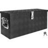 Image de Boîte à Timon Noir Boîte à outils Caisse de camion Boîte en Aluminium Box de remorque avec couvercle Verrouillable Boîte de Transport Rangement D055 trucky