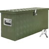Image de Boîte à Timon Vert Boîte à outils Caisse de camion Boîte en Aluminium Box de remorque avec couvercle Verrouillable Boîte de Transport Rangement D055 trucky