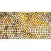 Image de Papier Peint Panoramique Géométrique Motif Rond Tapisserie Panoramique Jaune & Grise Moderne Papier Peint Panoramique Doré Salon & Cage D'Escalier - Jaune, Noir, Taupe, Blanc