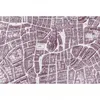 Image de Papier Peint Panoramique Violet & Blanc Carte De Ville Tapisserie Panoramique Vintage Style Urbain Papier Peint Panoramique Salon Original - Violet, Blanc