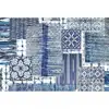 Image de Papier Peint Panoramique Oriental Bleu & Blanc Tapisserie Panoramique Blanche & Bleu Patchwork Papier Peint Panoramique Cuisine Carreaux De Ciment - Beige, Bleu, Marron, Noir, Blanc