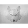 Image de Papier Peint Panoramique Gris Pour Chambre Tapisserie Panoramique Design Motif Loup Papier Peint Panoramique Animaux Pour Couloir - Orange, Rouge, Turquoise, Violet