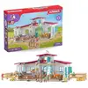 Image de Coffret de jeu Schleich Horse Club Centre équestre modulaire Lakeside 56 accessoires Ferme multicolore, écurie à 2 niveaux, 3 chevaux, figurines, échelle - Neuf