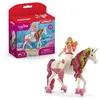 Image de Figurine schleich Sirene Feya sur licorne de mer- Set de 3 Pieces - Figurines Poupée Princesse Scintillante et Licorne avec - Neuf