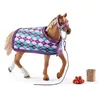 Image de Figurine Cheval Club Horse Club Schleich Pur-sang anglais avec couverture 42360 Multicolore - Neuf