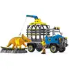 Image de Mission de transport Dino, coffret de 43 pieces avec figurine tricératops et camion de transport, jouets dinosaures pour enfants - Neuf