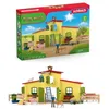 Image de Ensemble de Figurines Animaux de la Ferme avec Accessoires - Coffret Ferme éducative de 92 Pieces avec Vache, Cheval, Cochon et - Neuf