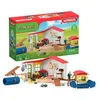 Image de Hôtel des Animaux de la Ferme - Grand coffret de 54 Pieces de Jouets avec Chien, Chat, Lapin, Accessoires et Plus - Cadeau - Neuf