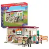 Image de Sellerie du centre équestre, coffret avec 85 éléments inclus dont 1 cheval et 1 personnage, figurines pour enfants des 5 ans - - Neuf