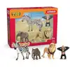 Image de Figurines SCHLEICH Wild Life Mes Premiers Animaux d'Afrique 4 pièces Zebra Éléphant Lion Gnu Multicolore - Neuf