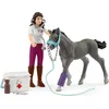 Image de Schleich Horse Club Ms Kramer avec poulain 42752