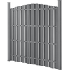 Image de Clôture de jardin WPC Clôture pare-vue Clôture brise-vent Clôture à lamelles 180x(165-180)cm Ronde [nouveau.bois]