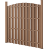 Image de Clôture de jardin WPC Clôture pare-vue Clôture brise-vent Clôture à lamelles 180x(165-180)cm Ronde [nouveau.bois]