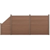 Image de Clôture de jardin en WPC incliné Paravent Clôture à lamelles 183x451cm [neu.holz]