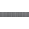 Image de Clôture de jardin WPC Clôture pare-vue Clôture brise-vent Clôture à lamelles 932x(165-185) cm Rond